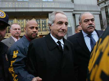 Bernie Madoff no momento em que foi preso