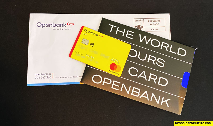 Carta recebida com o Cartão de Débito R42 Openbank