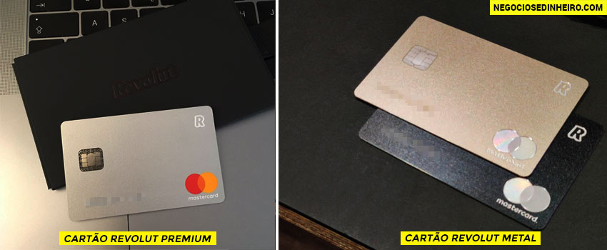 Cartão Revolut Premium e o Cartão Revolut Metal