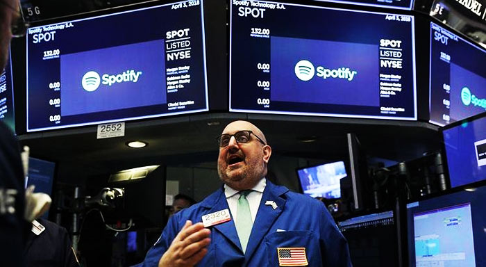 Spotify na Bolsa de Valores NYSE